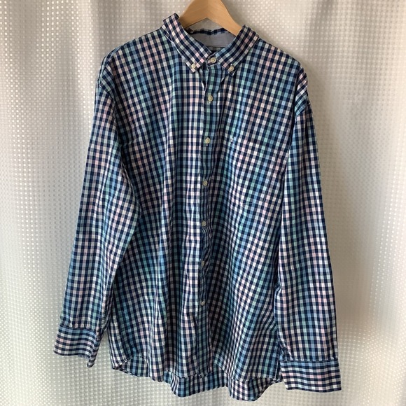 Izod Other - IZOD Long Sleeve Checkered Plaid Pattern Button Down Shirt XXl